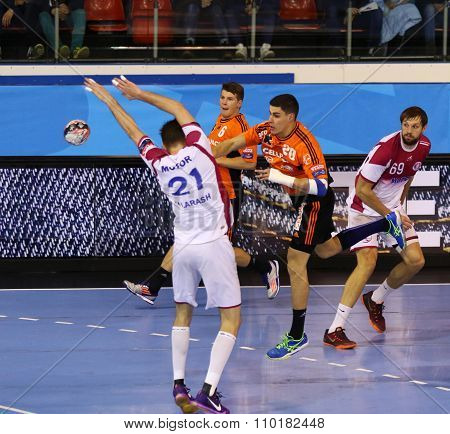 Handball Game Motor Zaporozhye Vs Kadetten Schaffhausen