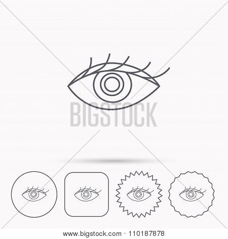 Eye icon. Human vision sign.