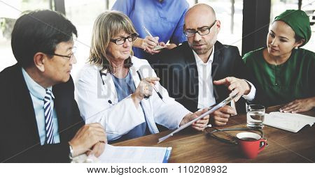 Doctor Meeting Teamwork Diagnosis Healthcare Concept
