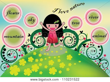 Girl Happy About Nature Outdoors