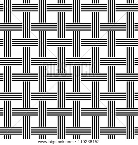 Repeating black and white weave pattern