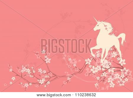 Spring Unicorn Background