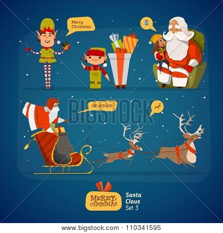Santa Clauses set