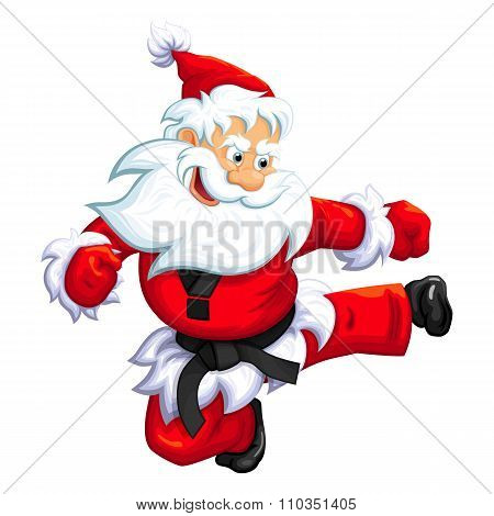 santa klaus jump kick