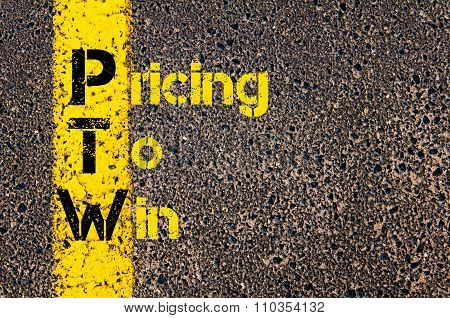 Accounting Business Acronym Ptw Pricing To Win