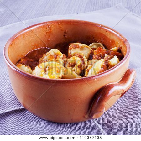 Agnolotti In Clay Pot
