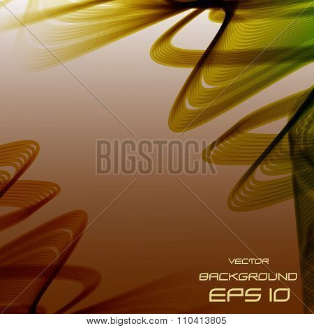 Abstract Orange-green Background Loops And Lines,