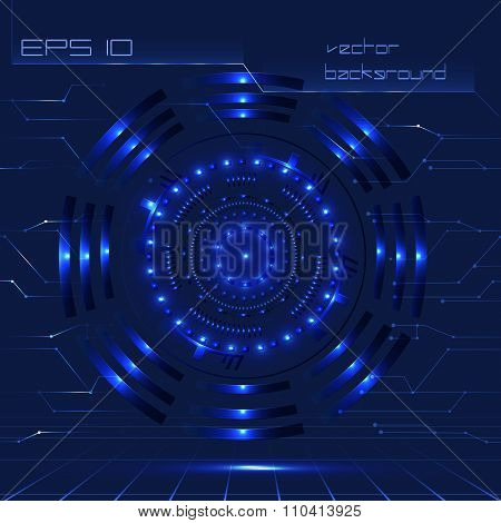 Blue Futuristic Virtual  Background