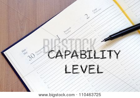 Capability Level Write On Notebook