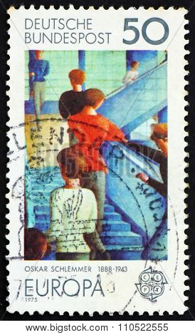 Postage Stamp Germany 1975 Bauhaus Staircase