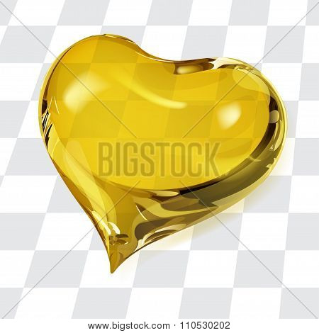Transparent Yellow Heart