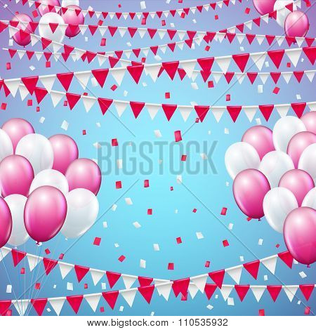 Festive flags background