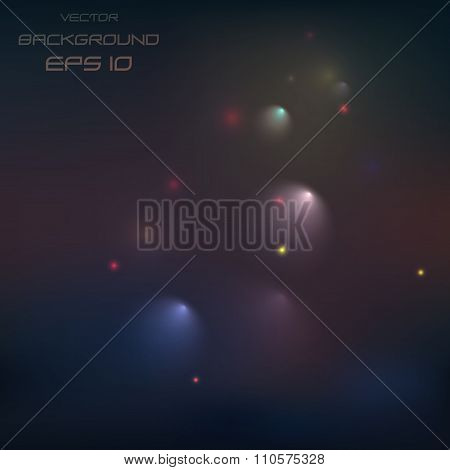 Abstract Dark Background With Light Spots