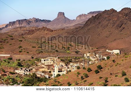 Moroccan village in Atlas Mountains, Africa