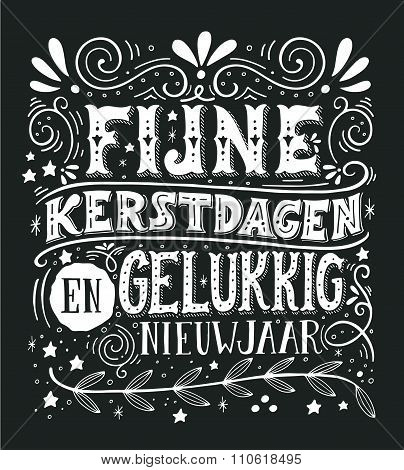 Retro Poster With Hand Lettering And Decoration Elements.