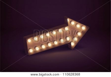 retro glowing lamp theme eps 10 vintage sign