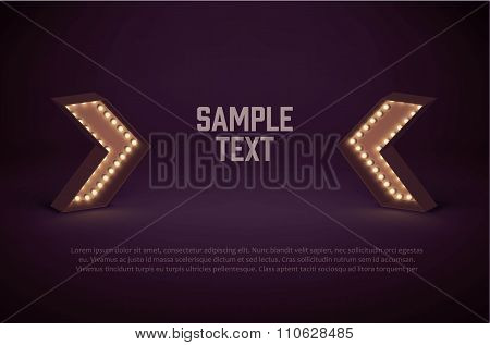 retro glowing lamp theme eps 10 vintage sign