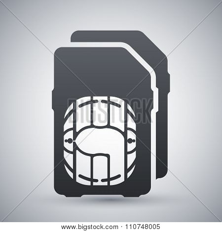 Vector Dual Sim Cards Icon