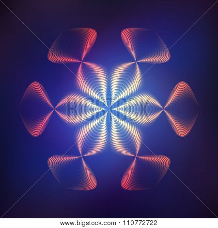 Cosmic Neon Flower