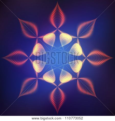 Cosmic Neon Flower