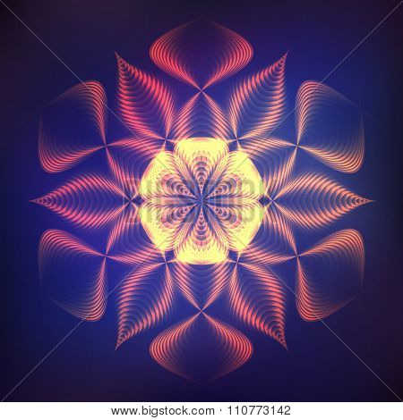 Cosmic Neon Flower