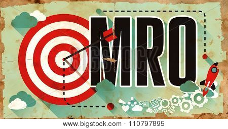 MRO Concept. Poster in Flat Design.