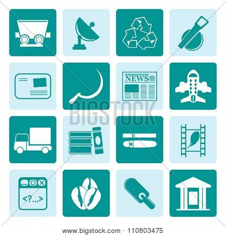 One tone Business and industry icons