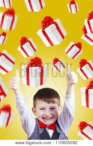 Christmas Santa Falling gifts