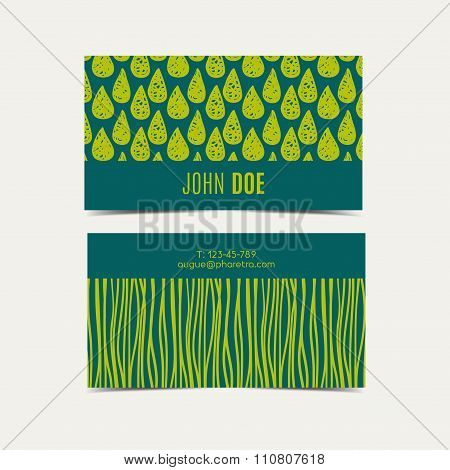 Business Card Vector Background.trend Green Flash Color.