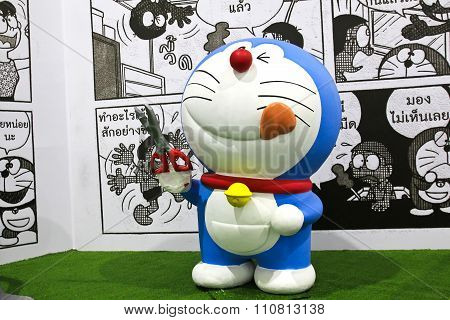 Bangkok - December 03, 2015 : Photo Of Doraemon Mascot Replica