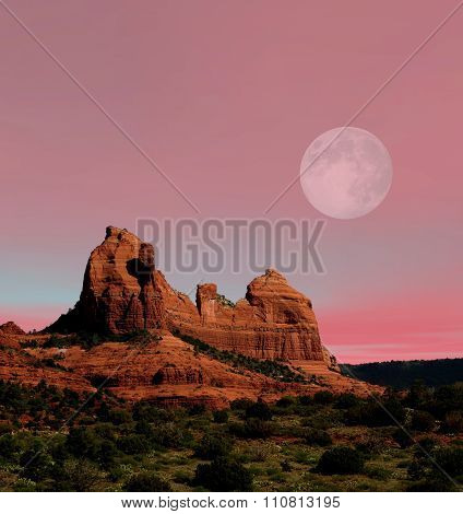 Moonrise Sedona Arizona