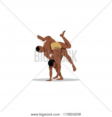 Kushti. Vector Illustration.