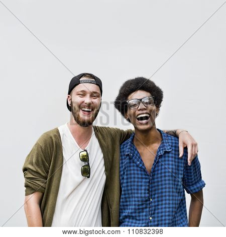 Men Friendship Happiness Togetherness Teamwork Concept