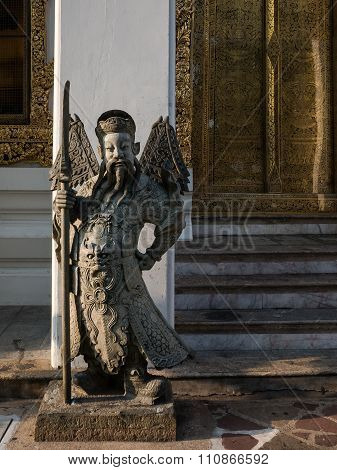 Giant Chinese Guardian Figure At Wat Pho