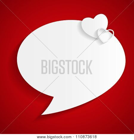 Spech Bubble Background Flat Vector Illustration