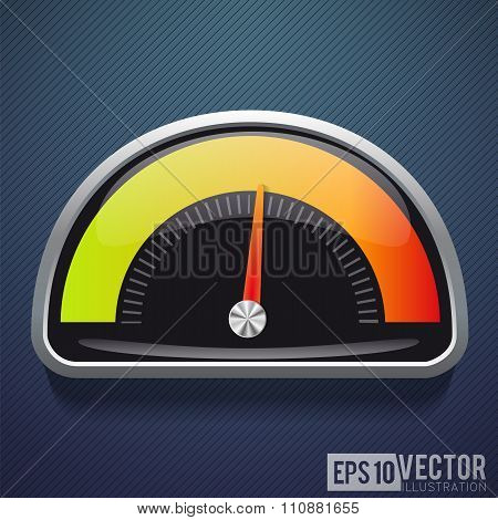 Speedometer realistic icon. Vector illustration. speed