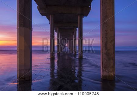 Diminishing Perspective Under Concrete Pier