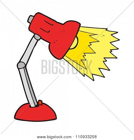 freehand drawn cartoon desk lamp