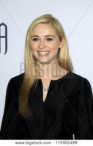 LOS ANGELES - DEC 4:  Greer Grammer at the he Shannara Chronicles at the iPic Theaters on December 4, 2015 in Los Angeles, CA