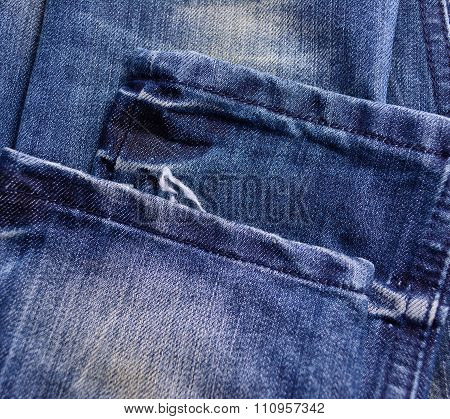 Texture of blue jeans background