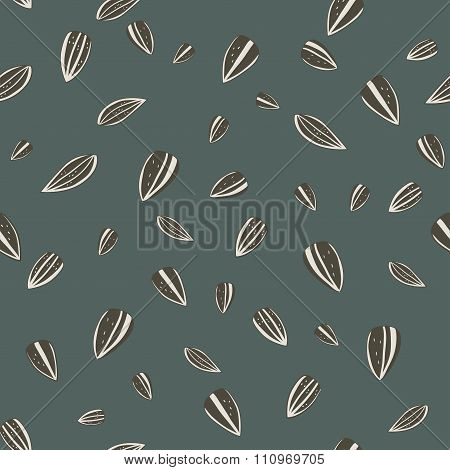 Sunflower Seeds Seamless Pattern. Vector Illustration