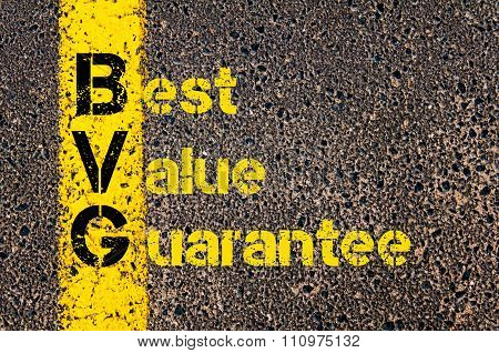 Advertising Business Acronym Bvg Best Value Guarantee