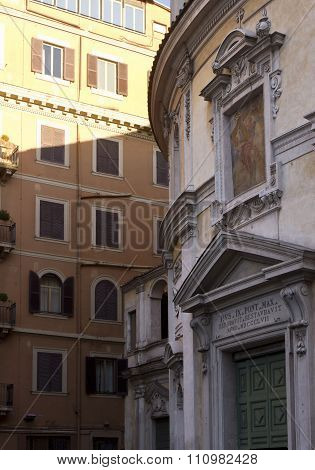 Entrance Of San Bernardo Alle Terme Church In Rome