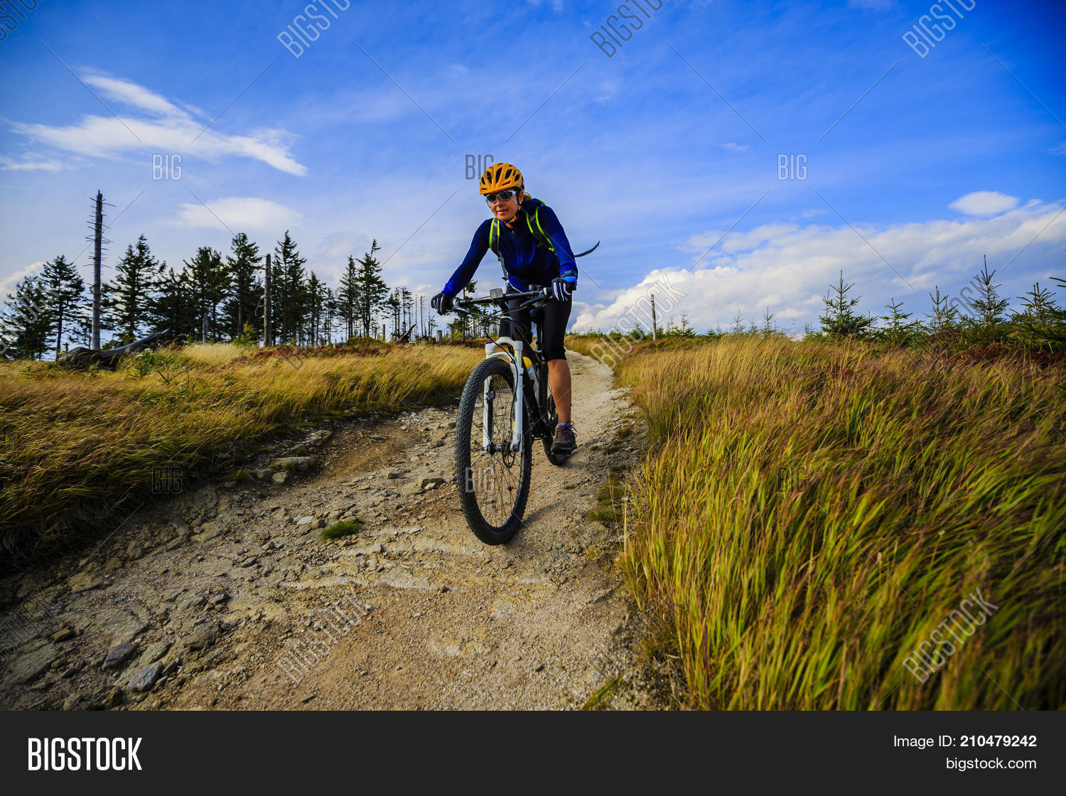 mountain biking uphill