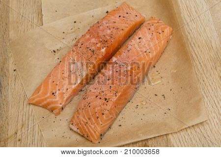 Fresh Raw Salmon Fillets