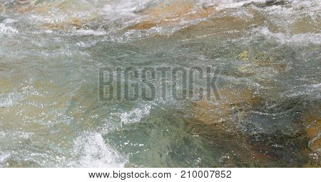 background of whitewater on the river . In the park in nature