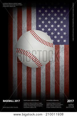 Baseball Championship Sport Poster Design Vector Illustration