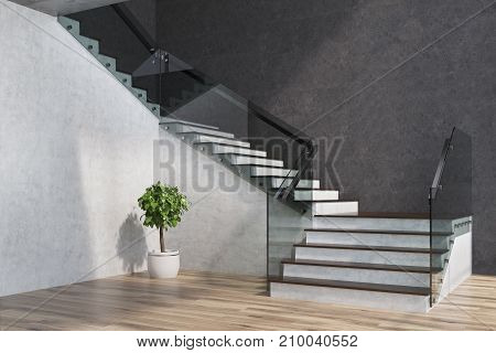 Black Apartment Lobby, Stairs