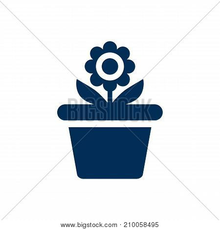 Isolated Plant Pot Icon Symbol On Clean Background