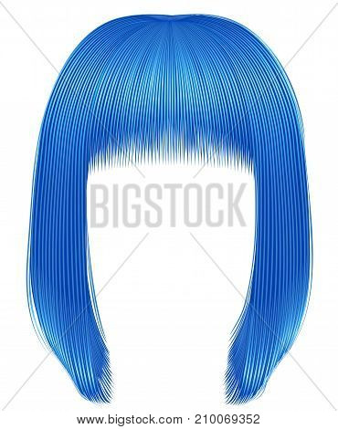 trendy hairs blue colors . kare fringe . beauty fashion